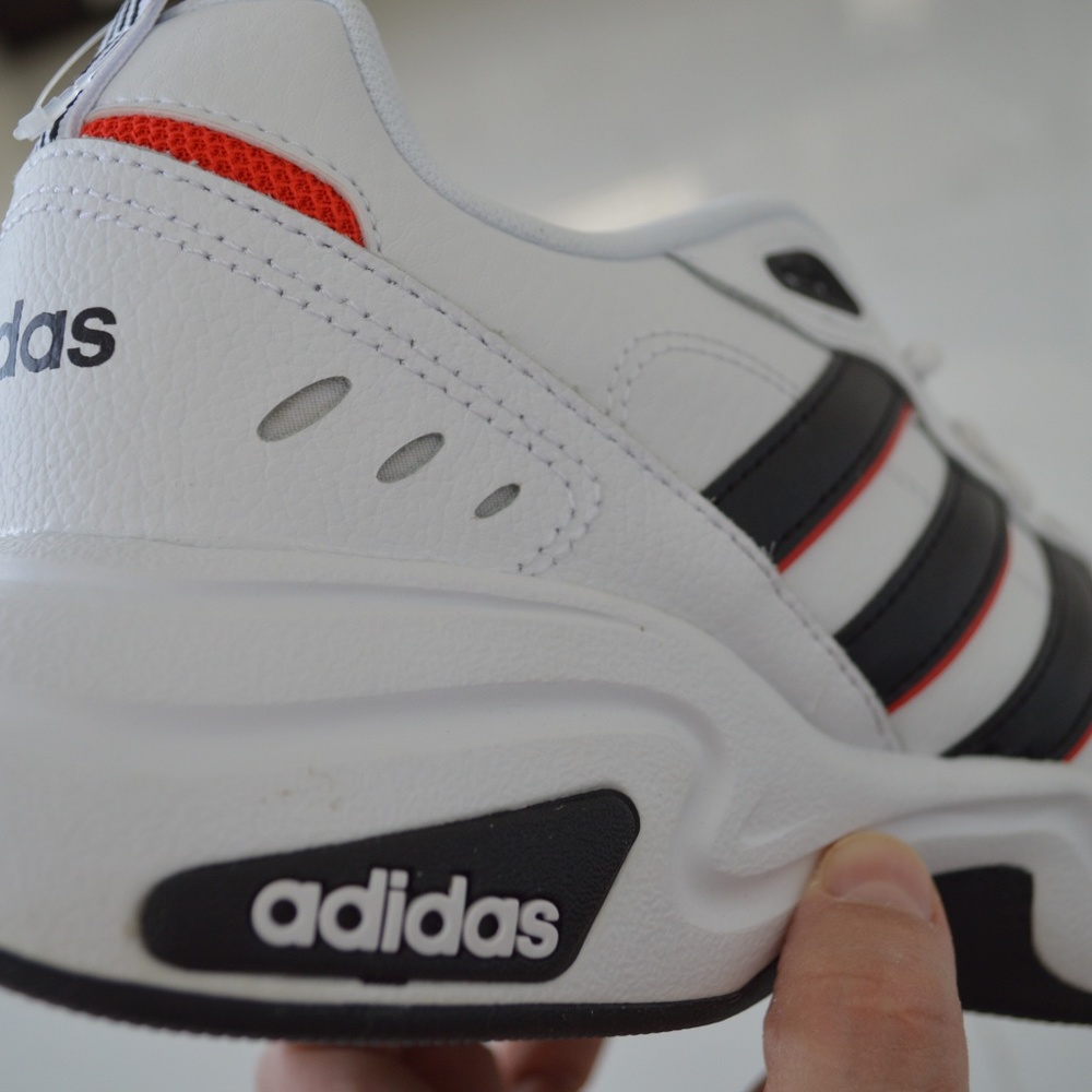 Adidas strutter leather white sneaker shoes men nw - Picture 4 of 14